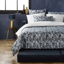 De Witte Lietaer Dekbedovertrek Katoen Jenga - Hotelmaat - 260 X 220 Cm - Blauw -Beddengoed Winkel 1000028642 0102