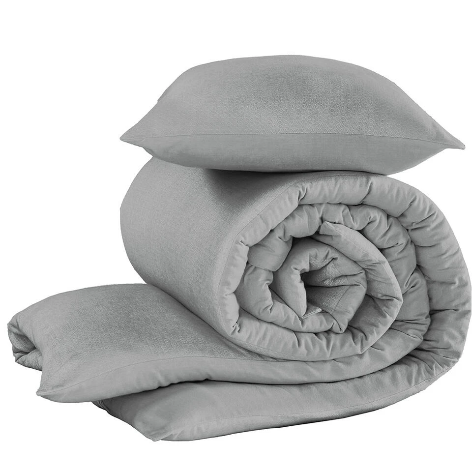 De Witte Lietaer Dekbedovertrek Tarbot - Eenpersoons - 140 X 200/220 Cm - Grijs 1 De Witte Lietaer Dekbedovertrek Tarbot - Eenpersoons - 140 X 200/220 Cm - Grijs