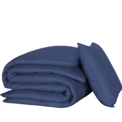 De Witte Lietaer Dekbedovertrek Katoen Satijn Olivia - 140 X 200/220 Cm - Blauw -Beddengoed Winkel 1000028702 0102