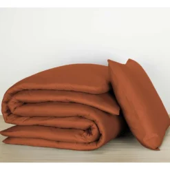 De Witte Lietaer Dekbedovertrek Katoen Satijn Olivia - 140 X 200/220 Cm - Bruin -Beddengoed Winkel 1000028706 0103