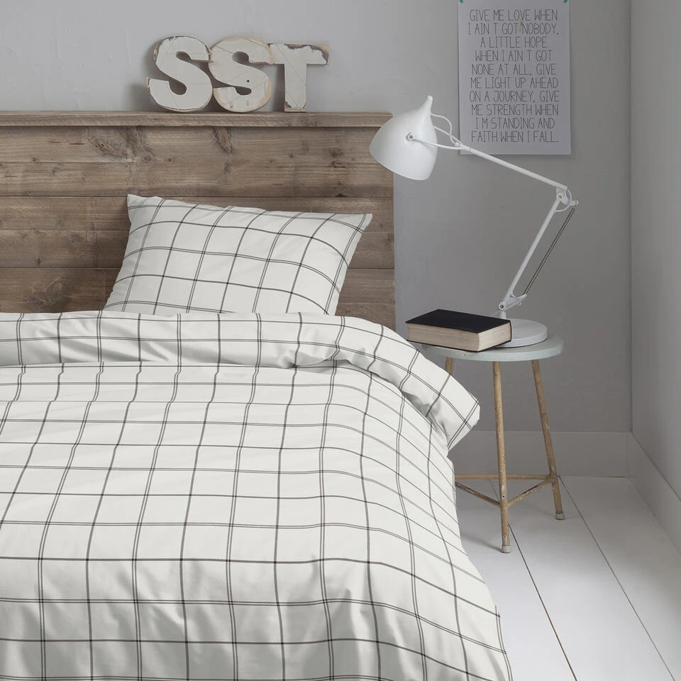 Cinderella Dekbedovertrek Kody - Flanel - 140x200/220 Cm - Off White 2 Cinderella Dekbedovertrek Kody - Flanel - 140x200/220 Cm - Off White - Afbeelding 2