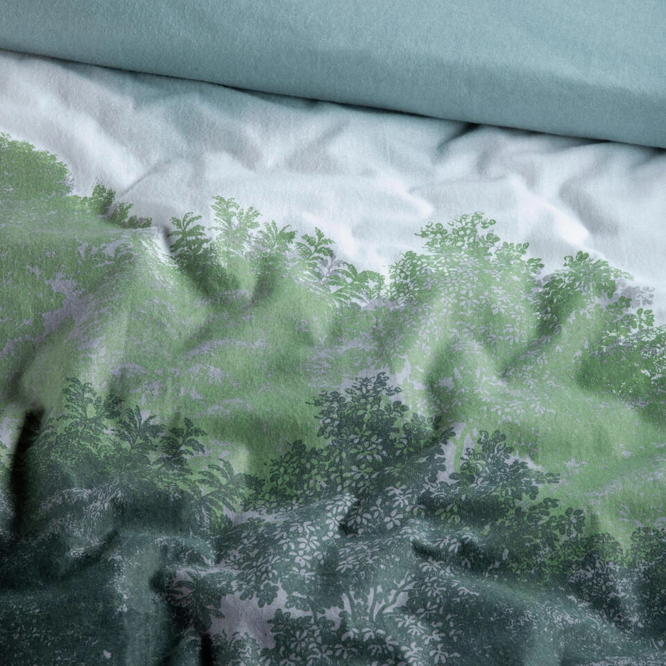 Cinderella Dekbedovertrek Northern Light - Flanel - 200x200/220 Cm - Green 3 Cinderella Dekbedovertrek Northern Light - Flanel - 200x200/220 Cm - Green - Afbeelding 3