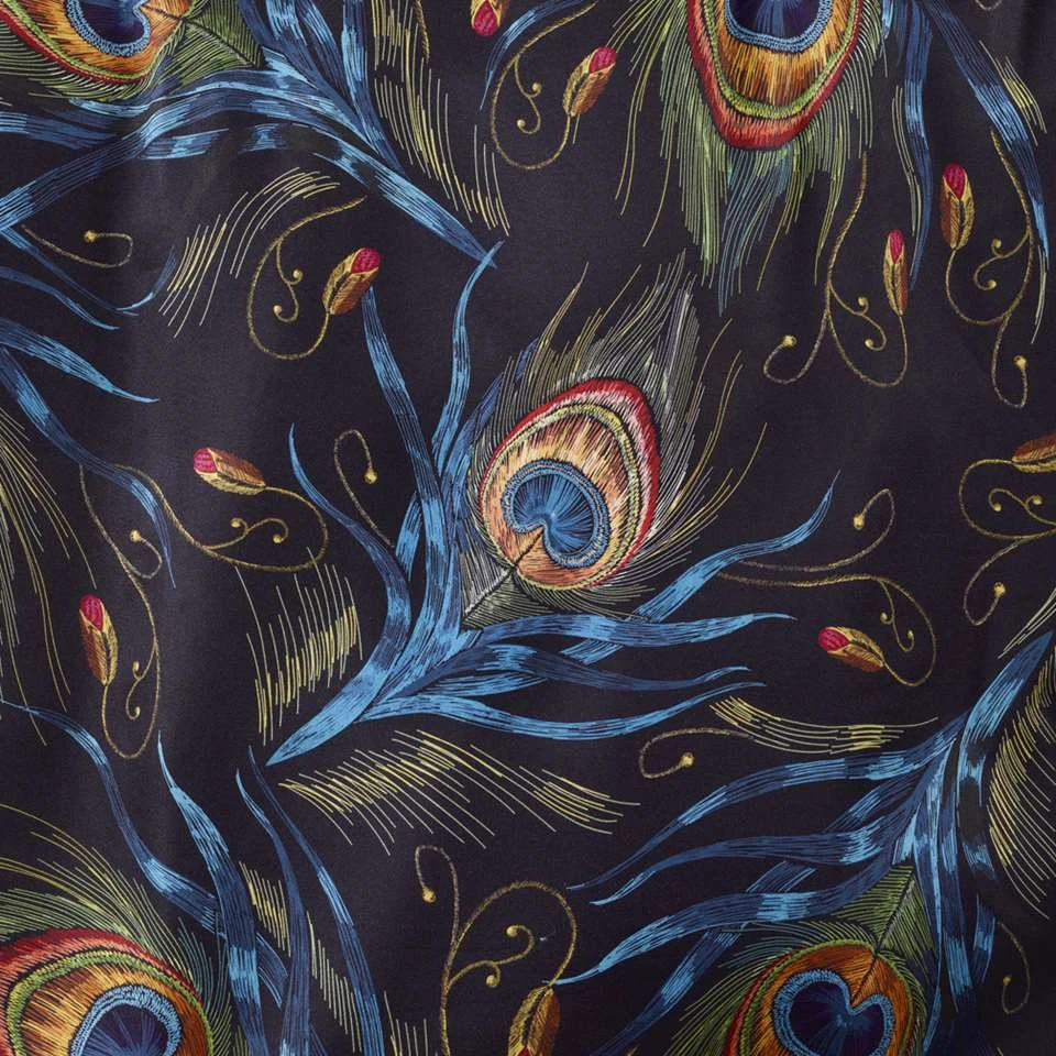 De Witte Lietaer Dekbedovertrek Peafowl - 200 X 200/220 Cm - Katoen Satijn 4 De Witte Lietaer Dekbedovertrek Peafowl - 200 X 200/220 Cm - Katoen Satijn - Afbeelding 4