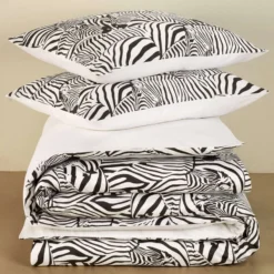 De Witte Lietaer Dekbedovertrek Zebra - 200 X 200/220 Cm - Katoen Satijn -Beddengoed Winkel 1000031349 0103