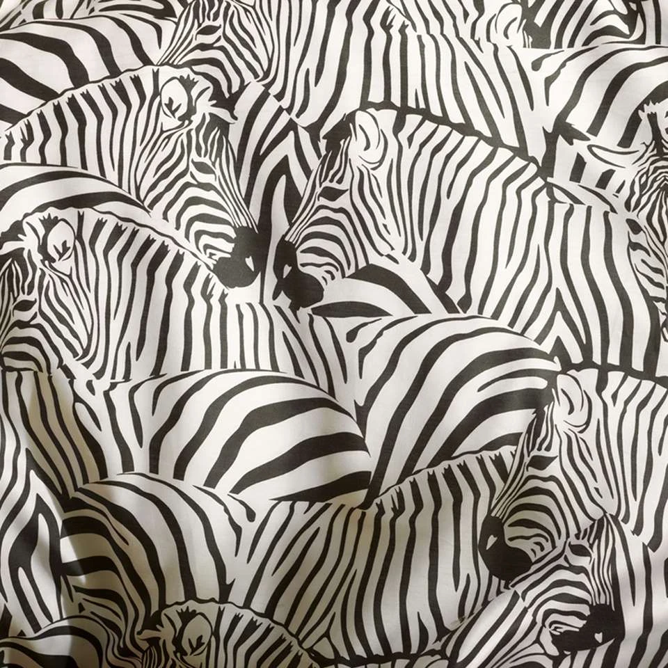 De Witte Lietaer Dekbedovertrek Zebra - 260 X 240 Cm - Katoen Satijn 2 De Witte Lietaer Dekbedovertrek Zebra - 260 X 240 Cm - Katoen Satijn - Afbeelding 2