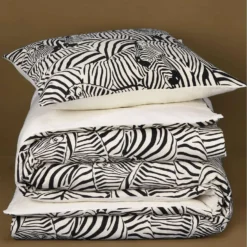 De Witte Lietaer Dekbedovertrek Zebra Cream - 140 X 200/220 Cm - Katoen Flanel -Beddengoed Winkel 1000032046 0103