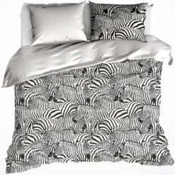 De Witte Lietaer Dekbedovertrek Zebra - 200 X 200/220 Cm - Katoen Flanel