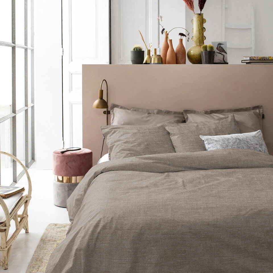 Cinderella Dekbedovertrek Lyn - Katoen - 260x200/220 Cm - Sand 2 Cinderella Dekbedovertrek Lyn - Katoen - 260x200/220 Cm - Sand - Afbeelding 2