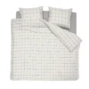 Cinderella Dekbedovertrek Gridde - Katoen - 200x200/220 Cm - Off White