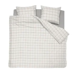 Cinderella Dekbedovertrek Gridde - Katoen - 200x200/220 Cm - Off White