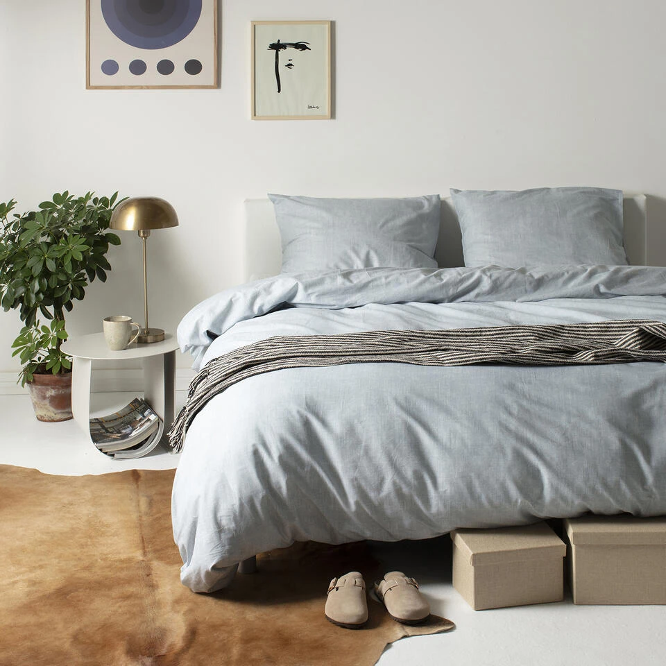 Cinderella Dekbedovertrek Lyn - Katoen - 260x200/220 Cm - Light Grey 2 Cinderella Dekbedovertrek Lyn - Katoen - 260x200/220 Cm - Light Grey - Afbeelding 2
