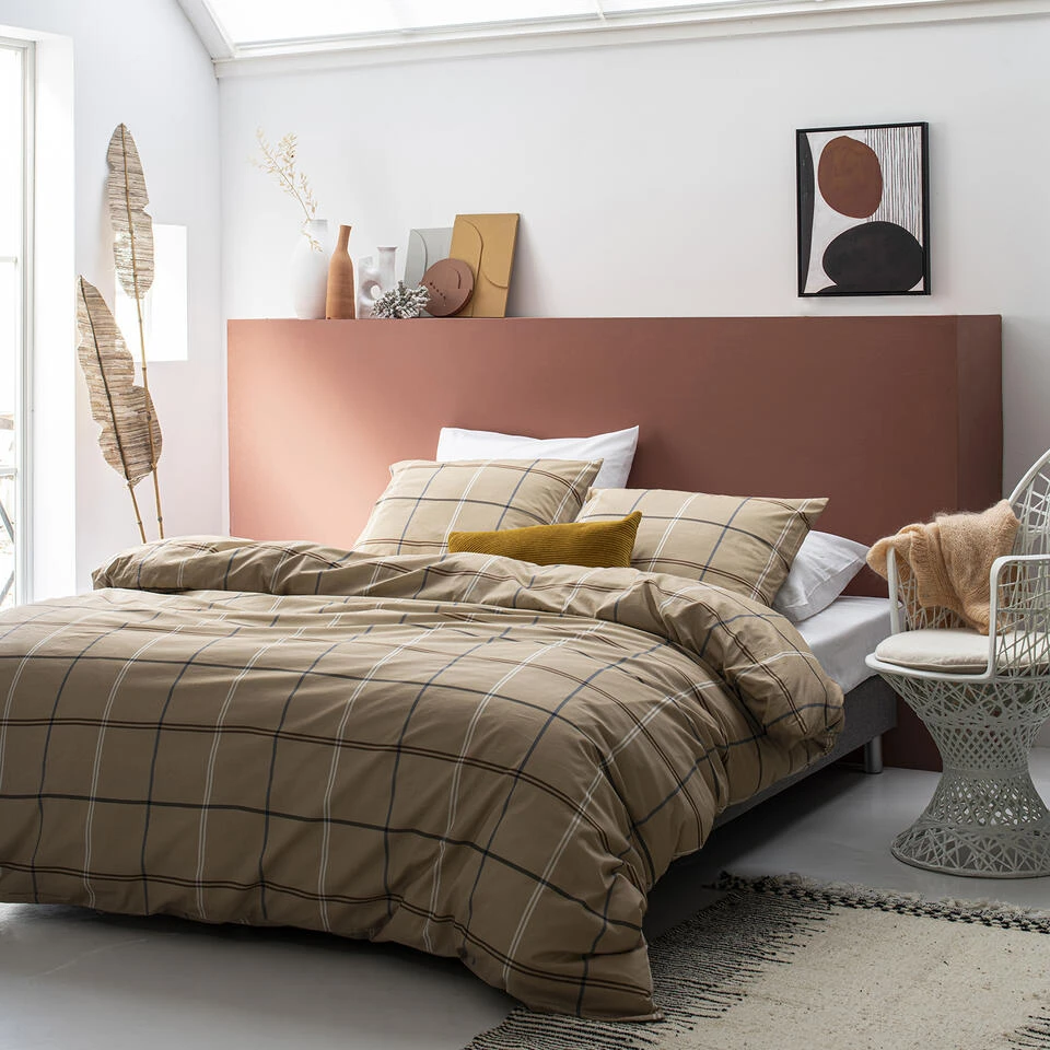 Cinderella Dekbedovertrek Rack - Katoen - 200x200/220 Cm - Camel 2 Cinderella Dekbedovertrek Rack - Katoen - 200x200/220 Cm - Camel - Afbeelding 2