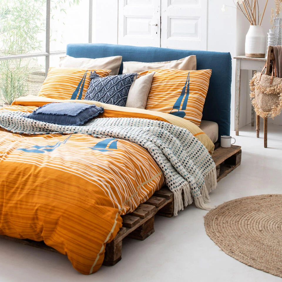 Cinderella Dekbedovertrek Boats - Katoen - 240x200/220 Cm - Burned Orange 3 Cinderella Dekbedovertrek Boats - Katoen - 240x200/220 Cm - Burned Orange - Afbeelding 3