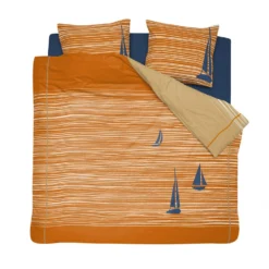 Cinderella Dekbedovertrek Boats - Katoen - 240x200/220 Cm - Burned Orange