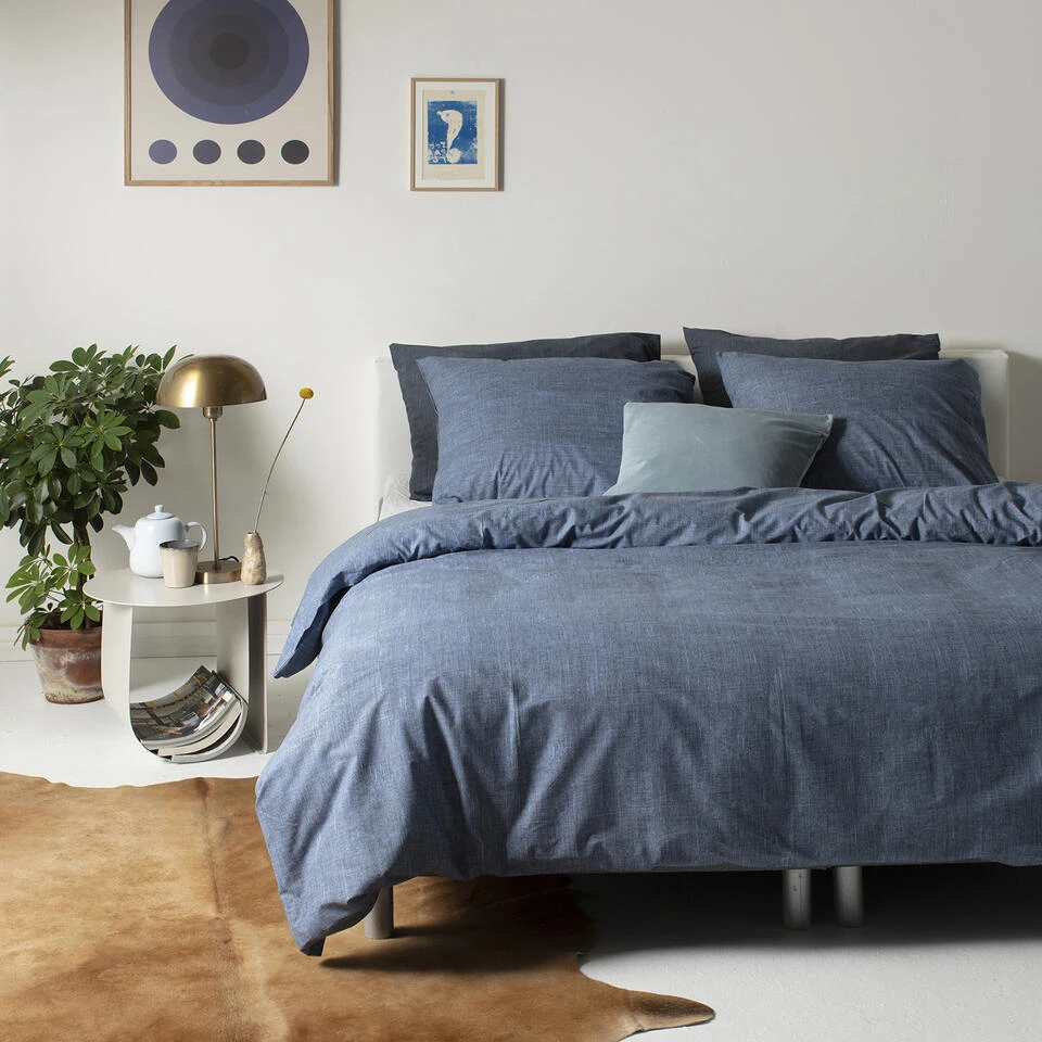 Cinderella Dekbedovertrek Lyn - Katoen - 200x200/220 Cm - Grisaille Blue 2 Cinderella Dekbedovertrek Lyn - Katoen - 200x200/220 Cm - Grisaille Blue - Afbeelding 2