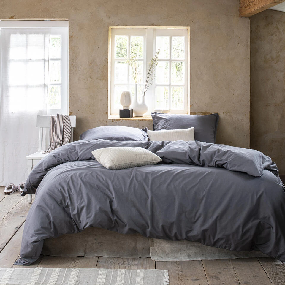 Cinderella Dekbedovertrek Moon - Katoen - 240x200/220 Cm - Anthracite 2 Cinderella Dekbedovertrek Moon - Katoen - 240x200/220 Cm - Anthracite - Afbeelding 2