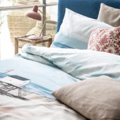 Cinderella Dekbedovertrek Ameland - Satijn - 240x200/220 Cm - Blue -Beddengoed Winkel 1000035188 0102