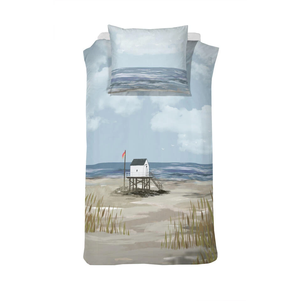 Cinderella Dekbedovertrek Ameland - Satijn - 140x200/220 Cm - Blue 1 Cinderella Dekbedovertrek Ameland - Satijn - 140x200/220 Cm - Blue