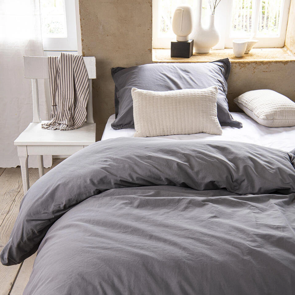 Cinderella Dekbedovertrek Moon - Katoen - 140x200/220 Cm - Anthracite 2 Cinderella Dekbedovertrek Moon - Katoen - 140x200/220 Cm - Anthracite - Afbeelding 2