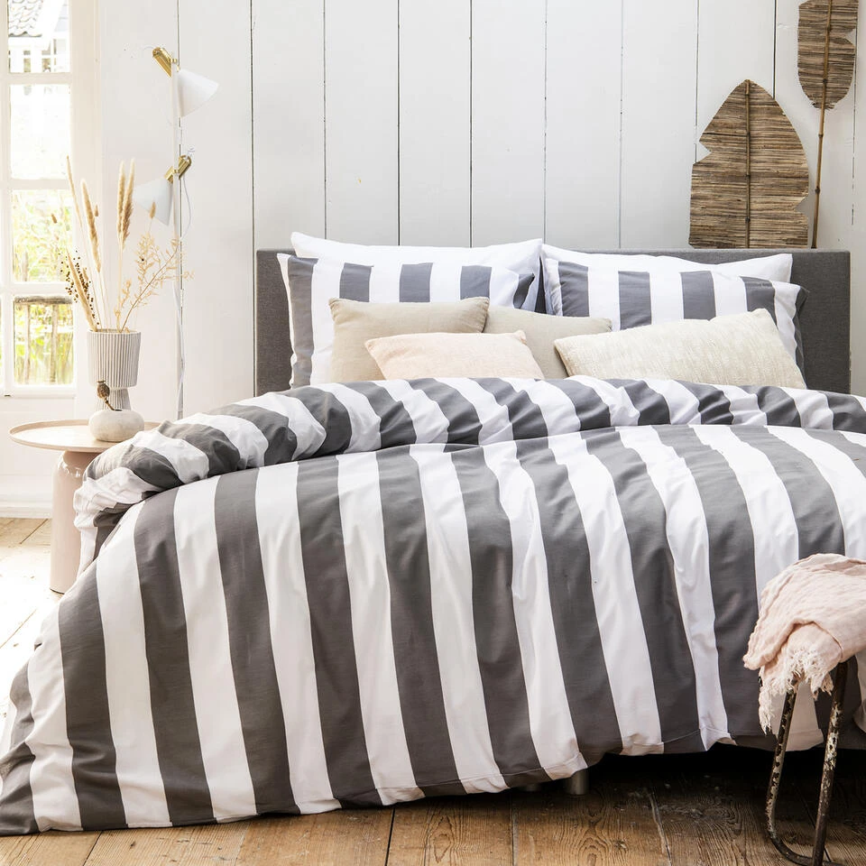 Cinderella Dekbedovertrek Jacky - Katoen - 260x200/220 Cm - Anthracite 2 Cinderella Dekbedovertrek Jacky - Katoen - 260x200/220 Cm - Anthracite - Afbeelding 2