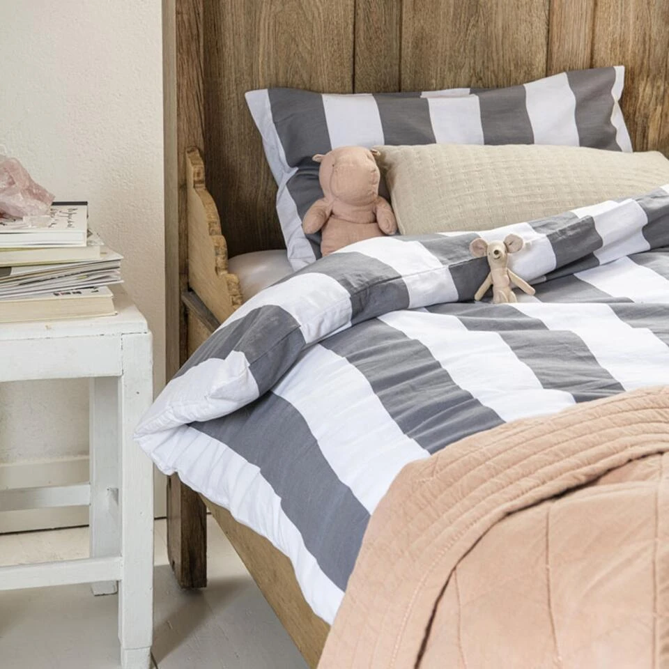 Cinderella Dekbedovertrek Jacky - Katoen - 260x200/220 Cm - Anthracite 4 Cinderella Dekbedovertrek Jacky - Katoen - 260x200/220 Cm - Anthracite - Afbeelding 4