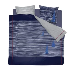 Cinderella Dekbedovertrek Boats - Katoen - 200x200/220 Cm - Deep Blue