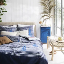 Cinderella Dekbedovertrek Boats - Katoen - 240x200/220 Cm - Deep Blue -Beddengoed Winkel 1000042996 0102