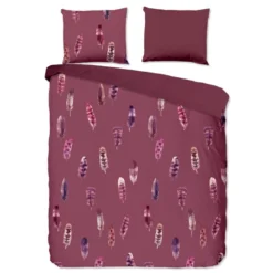 Pure Dekbedovertrek "Cos" - Bordeaux - (240x220 Cm)