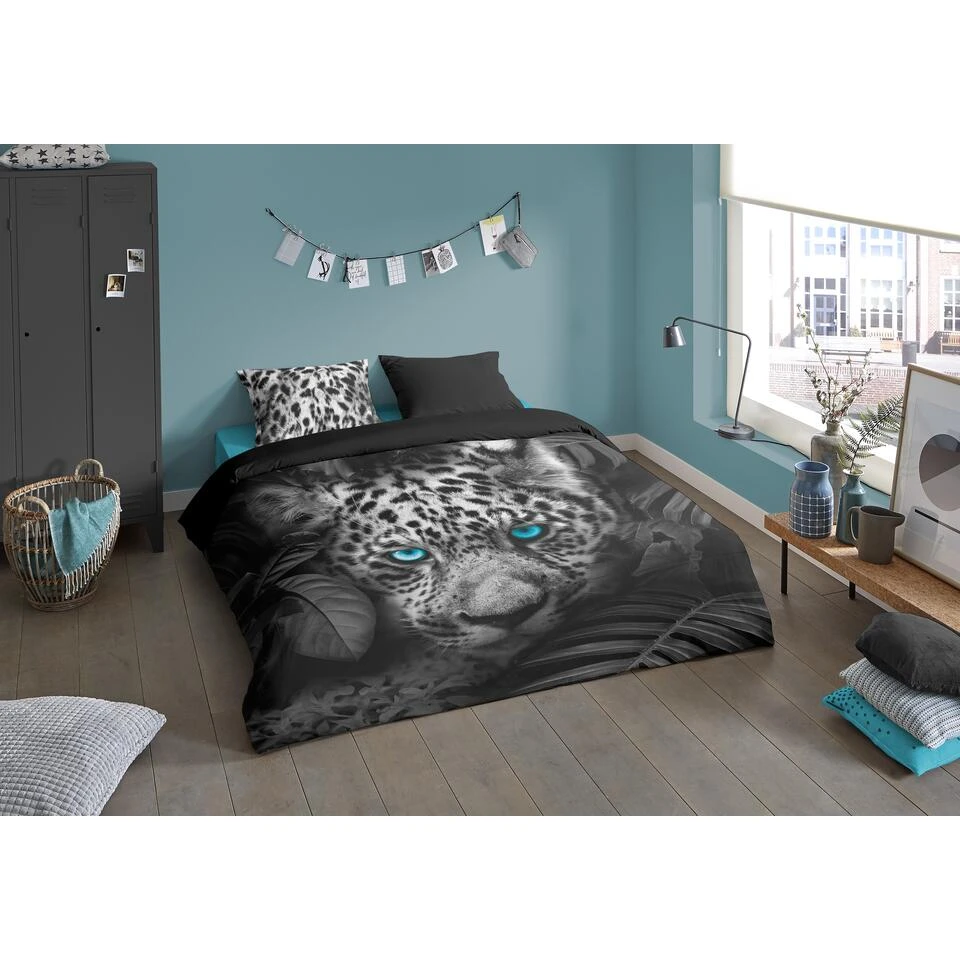 Pure Dekbedovertrek "Blue Eyes" - Antraciet - (200x220 Cm) 2 Pure Dekbedovertrek "Blue Eyes" - Antraciet - (200x220 Cm) - Afbeelding 2