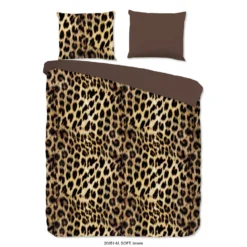 Pure Dekbedovertrek "Soft" - Bruin - (240x220 Cm)