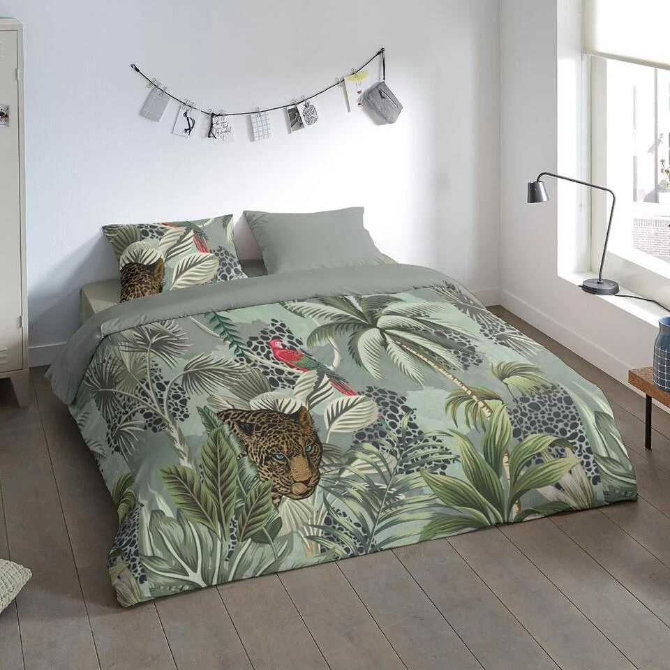 Pure Dekbedovertrek "Isla" - Groen - (240x220 Cm) 2 Pure Dekbedovertrek "Isla" - Groen - (240x220 Cm) - Afbeelding 2