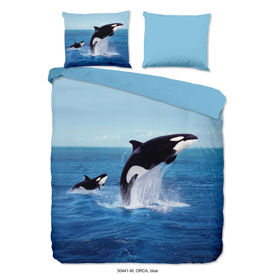 Pure Dekbedovertrek "Orca" - Blauw - (200x220 Cm) 1 Pure Dekbedovertrek "Orca" - Blauw - (200x220 Cm)