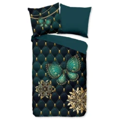 Pure Dekbedovertrek "Lavanya" - Petrol - (200x220 Cm) -Beddengoed Winkel 1000054794 0102