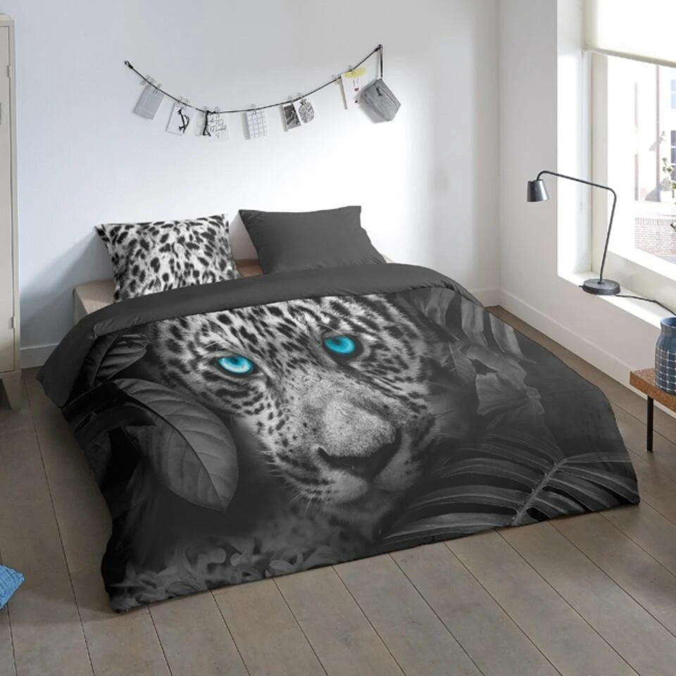 Pure Dekbedovertrek "Blue Eyes" - Antraciet - (140x220 Cm) 2 Pure Dekbedovertrek "Blue Eyes" - Antraciet - (140x220 Cm) - Afbeelding 2