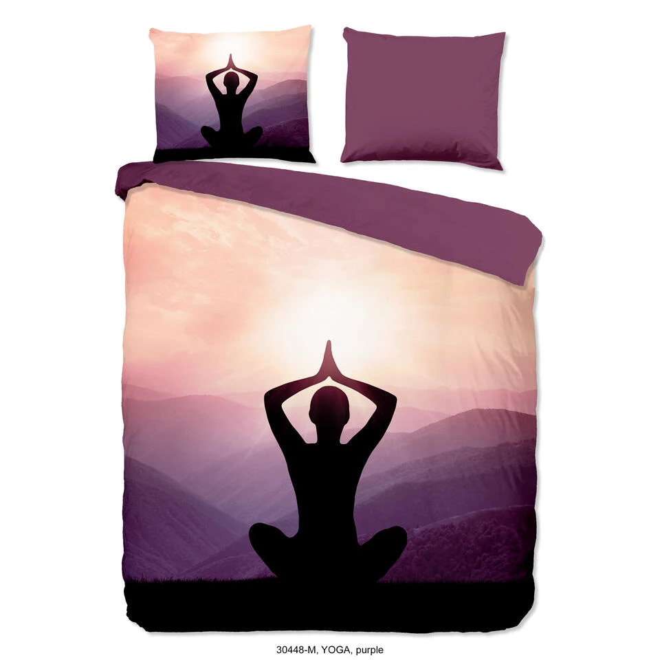 Pure Dekbedovertrek "Yoga" - Paars - (200x220 Cm) 1 Pure Dekbedovertrek "Yoga" - Paars - (200x220 Cm)