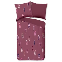 Pure Dekbedovertrek "Cos" - Bordeaux - (200x220 Cm) -Beddengoed Winkel 1000054800 0102