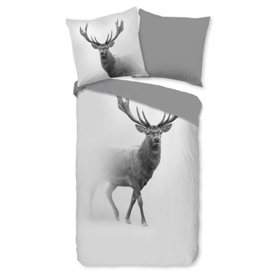 Pure Dekbedovertrek "Grey Deer" - Grijs - (200x220 Cm) 3 Pure Dekbedovertrek "Grey Deer" - Grijs - (200x220 Cm) - Afbeelding 3