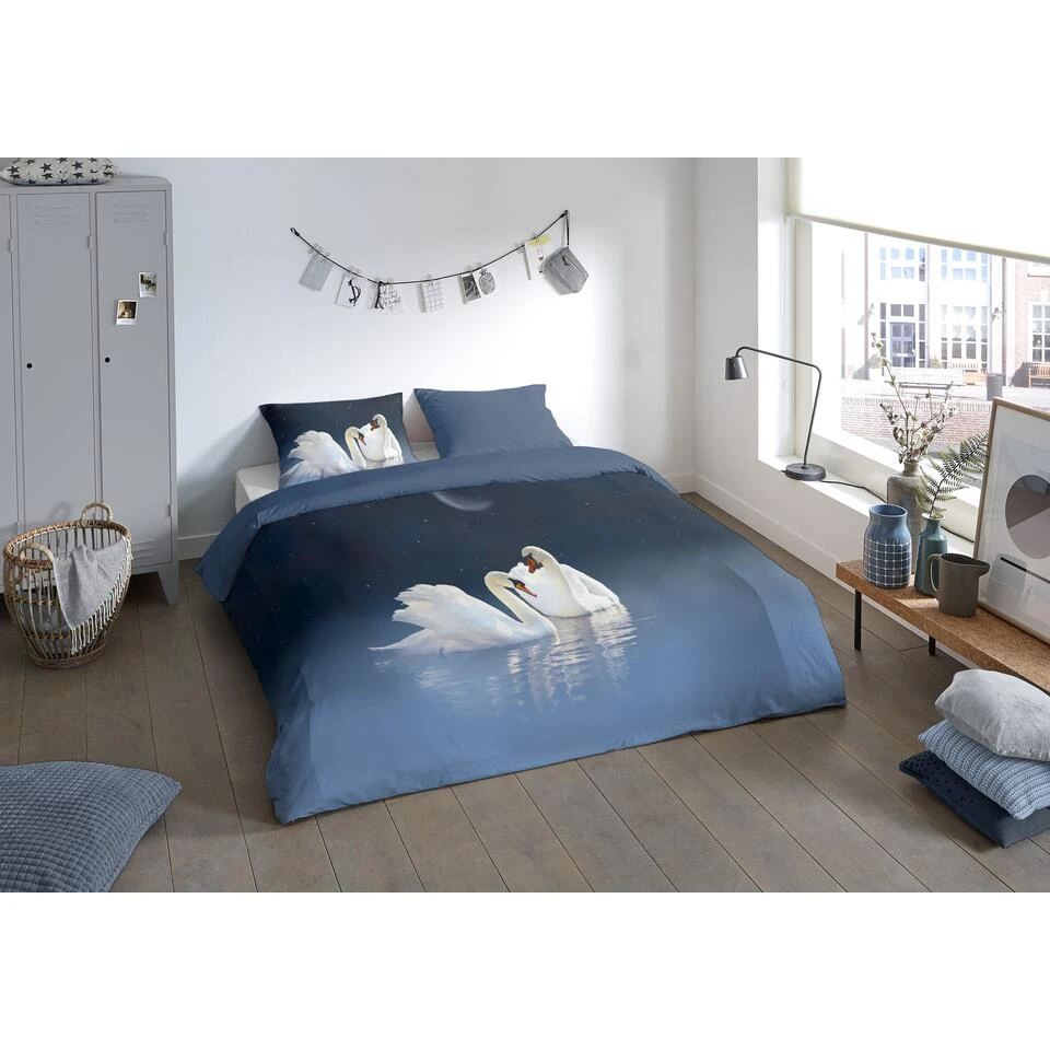 Pure Dekbedovertrek "Share" - Blauw - (200x220 Cm) 2 Pure Dekbedovertrek "Share" - Blauw - (200x220 Cm) - Afbeelding 2