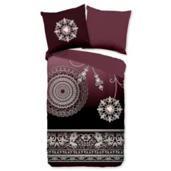 Pure Dekbedovertrek "Asiya" - Bordeaux - (200x220 Cm) -Beddengoed Winkel 1000054822 0102