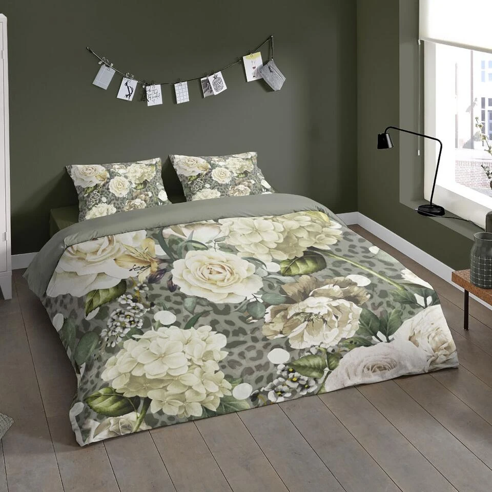 Pure Dekbedovertrek "Joy" - Groen - (240x220 Cm) 2 Pure Dekbedovertrek "Joy" - Groen - (240x220 Cm) - Afbeelding 2