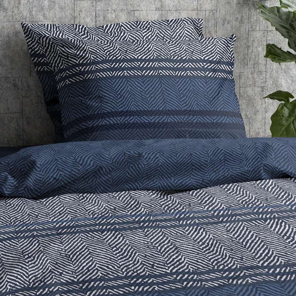 Cinderella Astor - Dekbedovertrek - Katoen - 140x200/220 Cm - Jeans Blue 2 Cinderella Astor - Dekbedovertrek - Katoen - 140x200/220 Cm - Jeans Blue - Afbeelding 2