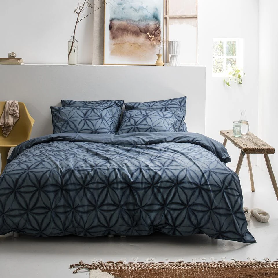 Cinderella Isolde - Dekbedovertrek - Katoen - 260x200/220 Cm - Blue 2 Cinderella Isolde - Dekbedovertrek - Katoen - 260x200/220 Cm - Blue - Afbeelding 2