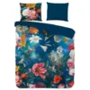Pure Dekbedovertrek "Space Flowers" - Blauw - (140x220 Cm)