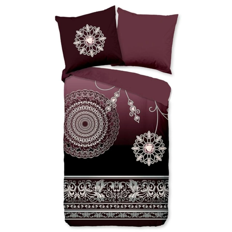 Pure Dekbedovertrek "Asiya" - Bordeaux - (140x220 Cm) 3 Pure Dekbedovertrek "Asiya" - Bordeaux - (140x220 Cm) - Afbeelding 3