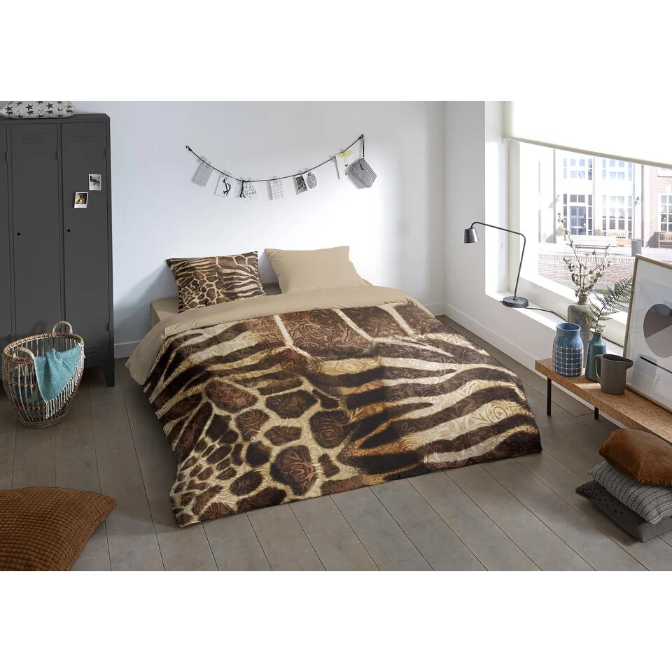 Pure Dekbedovertrek "Kinga" - Bruin - (200x220 Cm) 2 Pure Dekbedovertrek "Kinga" - Bruin - (200x220 Cm) - Afbeelding 2