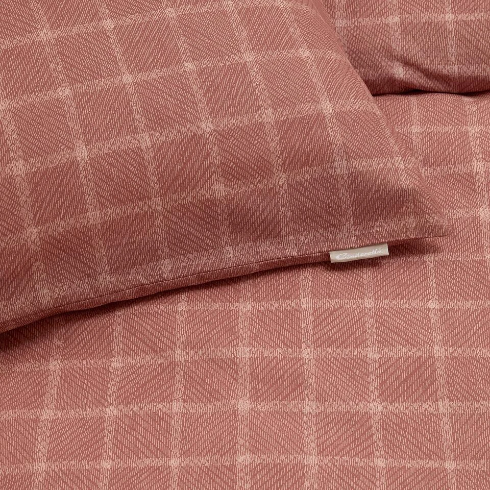 Cinderella Brecht - Dekbedovertrek - Katoen - 140x200/220 Cm - Terra 4 Cinderella Brecht - Dekbedovertrek - Katoen - 140x200/220 Cm - Terra - Afbeelding 4