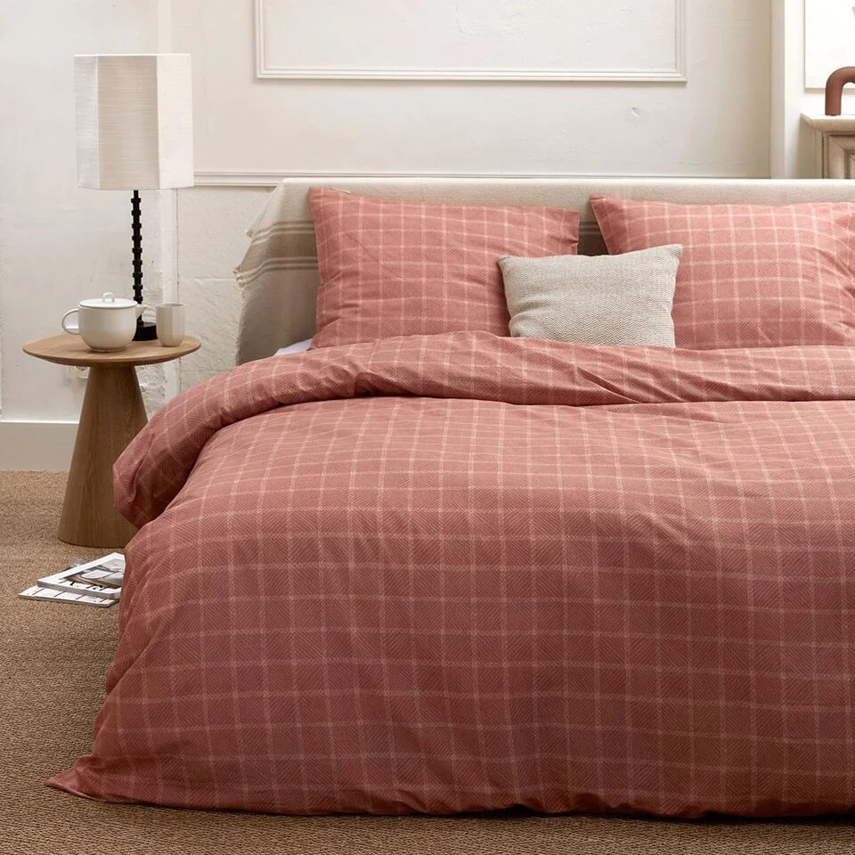 Cinderella Brecht - Dekbedovertrek - Katoen - 140x200/220 Cm - Terra 2 Cinderella Brecht - Dekbedovertrek - Katoen - 140x200/220 Cm - Terra - Afbeelding 2