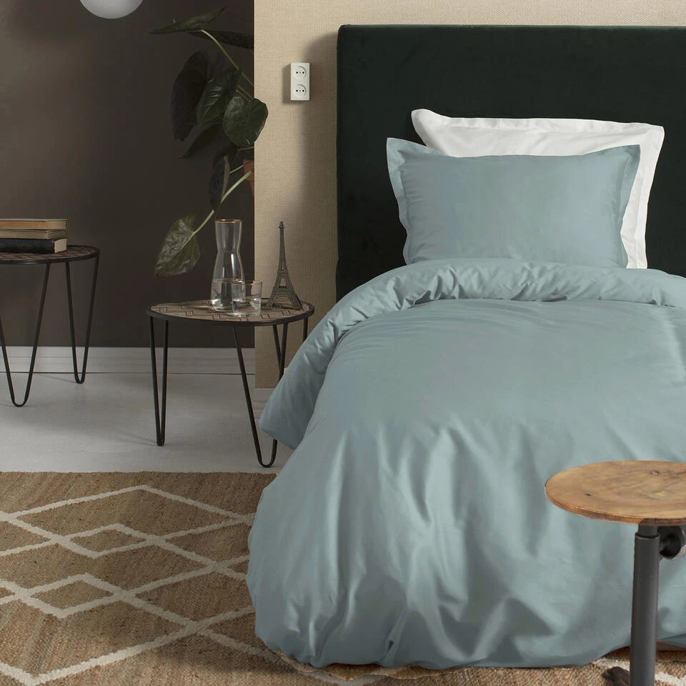 Cinderella Sundays - Dekbedovertrek - Satijn - 140x200/220 Cm - Mineral Green 2 Cinderella Sundays - Dekbedovertrek - Satijn - 140x200/220 Cm - Mineral Green - Afbeelding 2