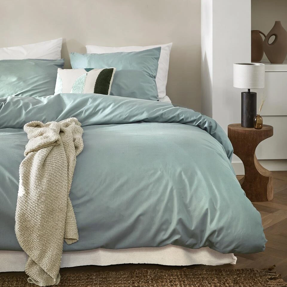 Cinderella Weekend - Dekbedovertrek - Katoen - 240x200/220 Cm - Mineral Green 2 Cinderella Weekend - Dekbedovertrek - Katoen - 240x200/220 Cm - Mineral Green - Afbeelding 2