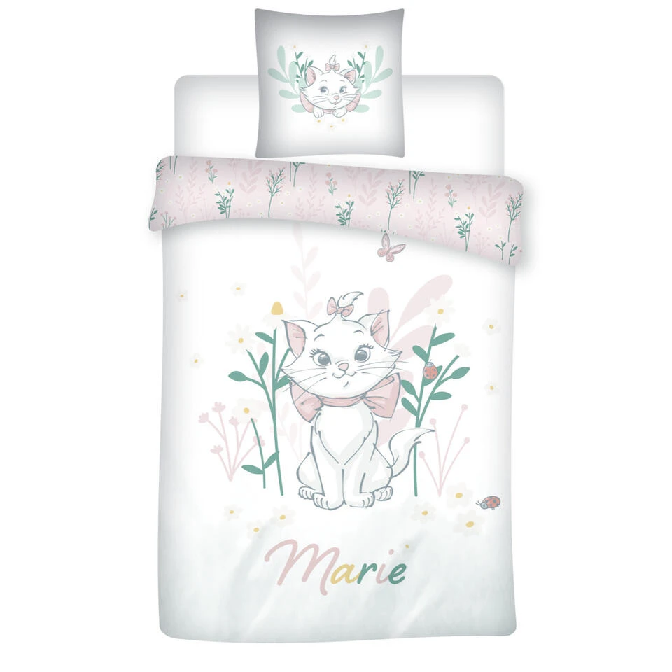 Disney Aristocats Dekbedovertrek, Marie - Eenpersoons - 140 X 200 Cm - Katoen 1 Disney Aristocats Dekbedovertrek, Marie - Eenpersoons - 140 X 200 Cm - Katoen